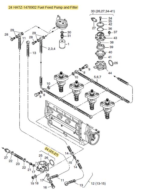 Hatz Diesel Fuel Feed Pump and Filter