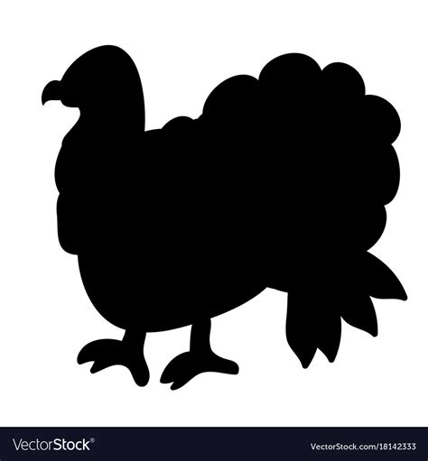 A silhouette of a turkey Royalty Free Vector Image