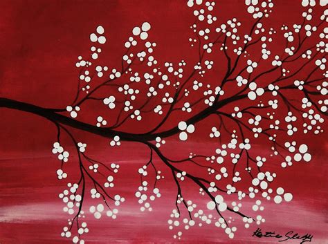 Japanese Cherry Blossom Wall Painting