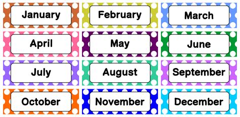 Calendar Month Labels - 10 Free PDF Printables | Printablee