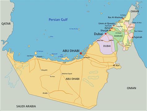 Carte des Emirats arabes unis - Plusieurs cartes du pays du Moyen-Orient