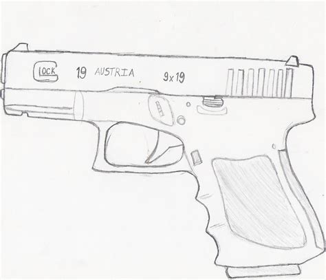 Glock Outline Drawing