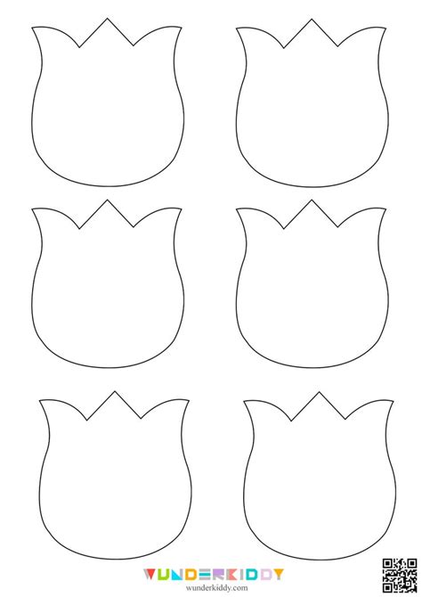 Free Printable Tulip Flower Craft Template for Kindergarten | Flower templates printable free ...