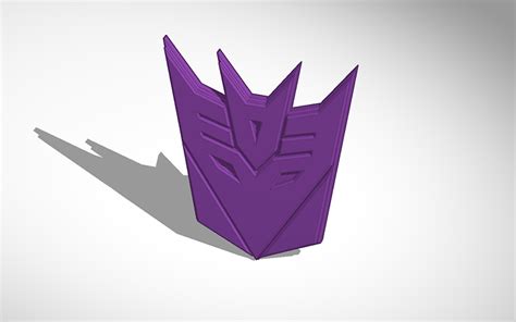 3D design Decepticon logo - Tinkercad