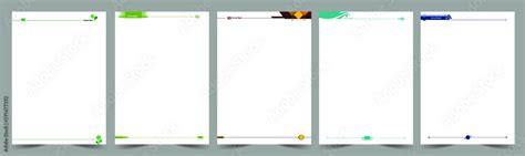 Header footer design for the book, inner template Stock Vector | Adobe Stock