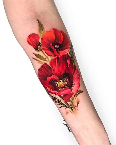 60 Beautiful Poppy Tattoo Designs and Meanings | Page 2 of 6 | TattooAdore