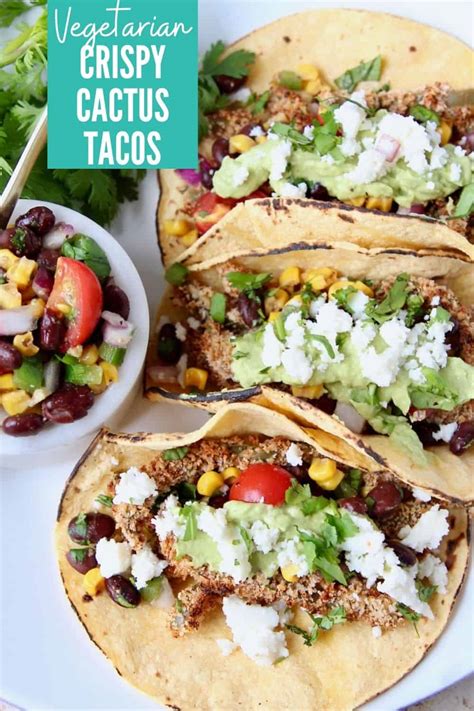 Vegetarian Crispy Cactus Tacos Recipe - WhitneyBond.com