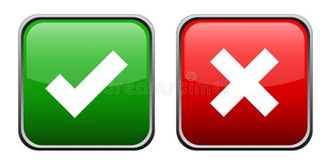 Right and wrong icon 2 stock vector. Illustration of check - 42693450