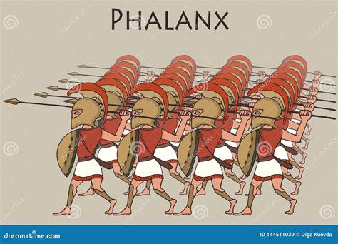 Cartoon Ancient Greek Phalanx Stock Vector - Illustration of classical, antiquity: 144511039