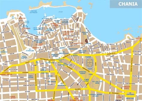 Chania Tourist Map - chania • mappery