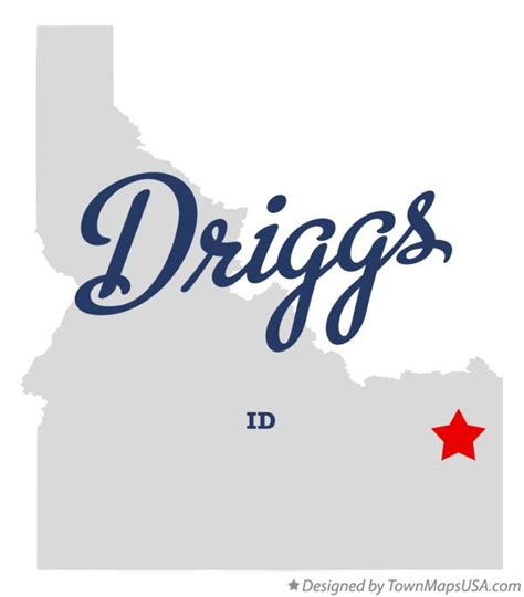 Map of Driggs, ID, Idaho