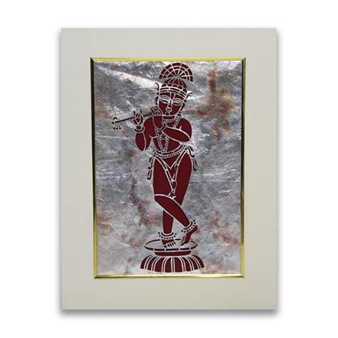 Sanjhi Silver Krishna - KCC Gallery Store