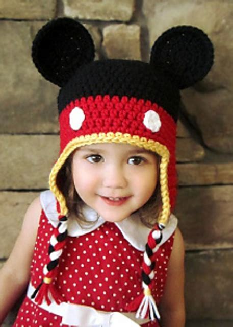 Ravelry: Mickey Mouse Crochet Hat pattern by Kelli Lund