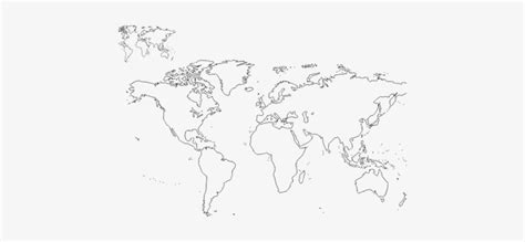 Download World Map Contour Vector - World Map Outline Black And White Printable - HD Transparent ...