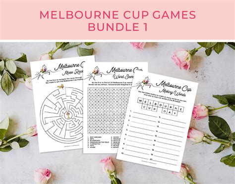 Melbourne Cup Party Games, Melbourne Cup Activities, Word Search, Horse ...