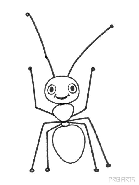 Cartoon Ant Drawing for Kids - PRB ARTS