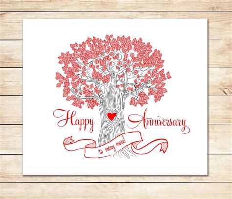 Word Anniversary Card Template – Mightyprintingdeals.com