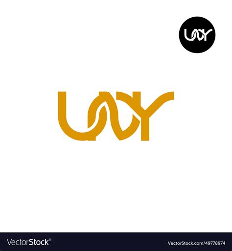 Letter uny monogram logo design Royalty Free Vector Image