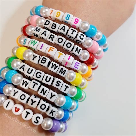 taylor swift beaded bracelets in 2023 | Diy bracelet designs, Taylor swift tour outfits ...