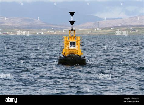 Drover Rocks buoy, (south cardinal mark), Sound of Barra, Western Isles, Scotland Stock Photo ...