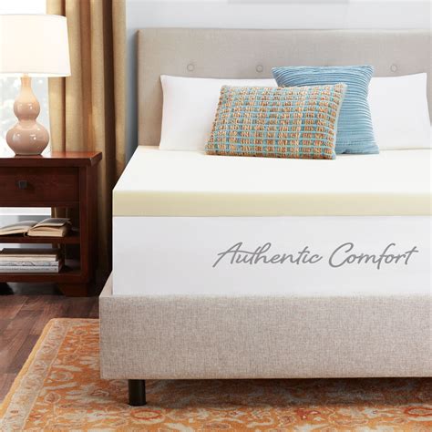 Authentic Comfort 3-Inch Breathable Memory Foam Mattress Topper - Walmart.com - Walmart.com