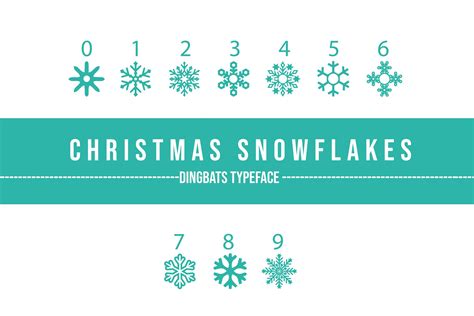 Christmas Snowflakes Dingbats Font | Creative Market