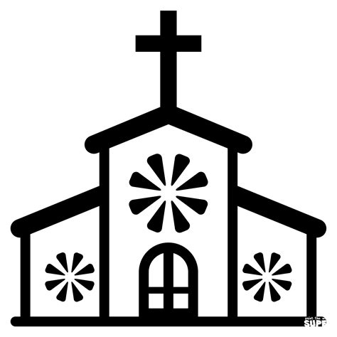 Church Emoji coloring page - ColouringPages