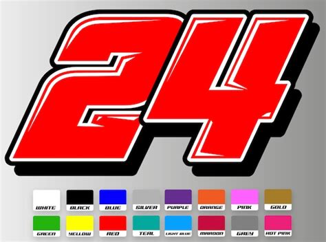 3 X Custom Racing Numbers Vinyl Stickers Decals Race - Etsy