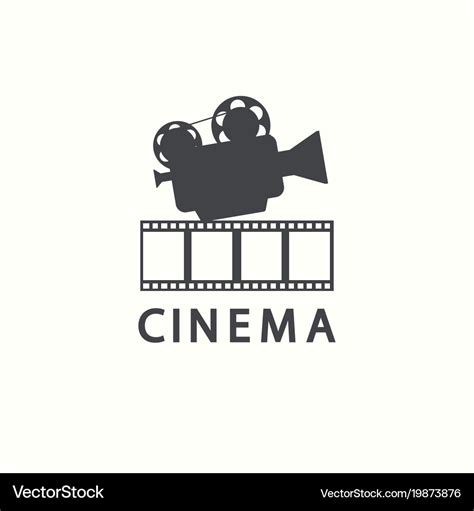 Cinema logo movie emblem template Royalty Free Vector Image