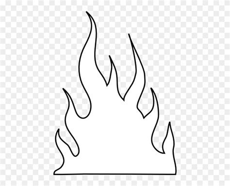 Outline Flame Clipart Black And White : Fire flames clipart black and white #620516.