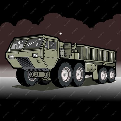 Premium Vector | Illustration of army truck