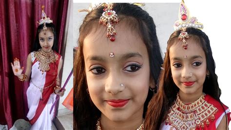 Child Makeup Tutorial DIY - Makeup for school function - Makeup for classical dance