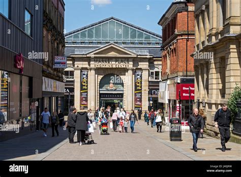 Entrance to the Market Place Shopping Centre, from Market Street, Bolton, Greater Manchester ...