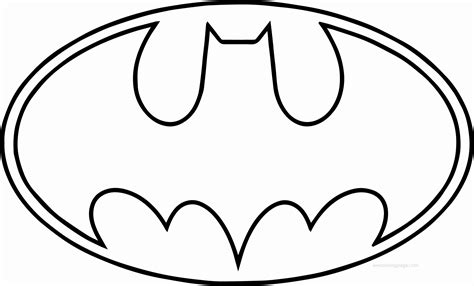 Batman Symbol Coloring Page Elegant Outline Batman Logo Coloring Page Supportive Guru | Simbolo ...