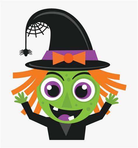 cute halloween witch cartoon - Clip Art Library