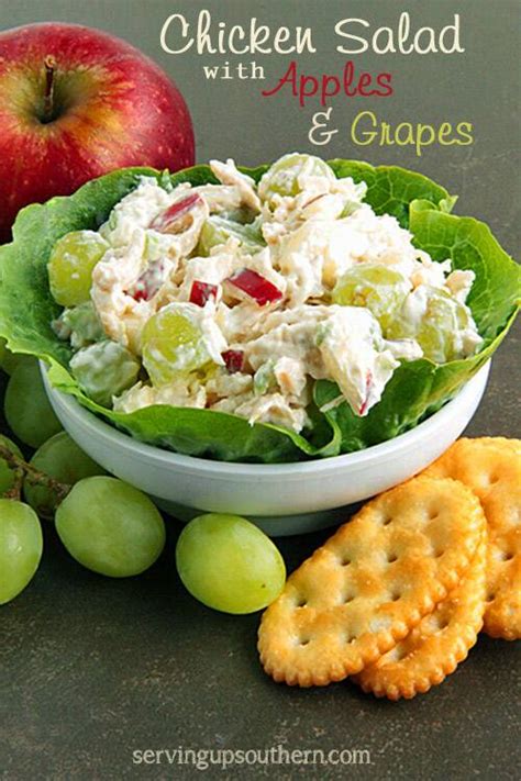 Chicken Salad With Apples & Grapes | Serving Up Southern