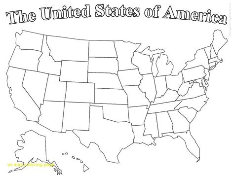 Us Map Coloring Cool Stock Printable Map the United States Color Luxury Usa Coloring Pa… | World ...