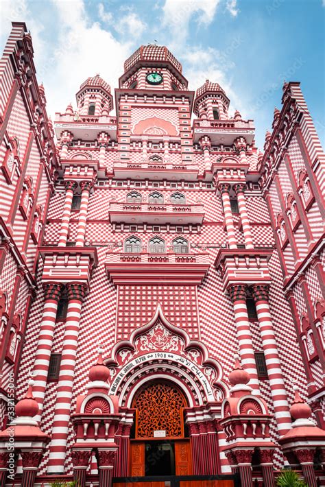 Red mosque Pettah, COlombo, Sri Lanka Stock Photo | Adobe Stock