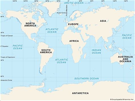 Name Of Oceans On Map - Cherey Benedicta