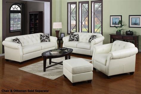 2023 Popular Off White Leather Sofa and Loveseat