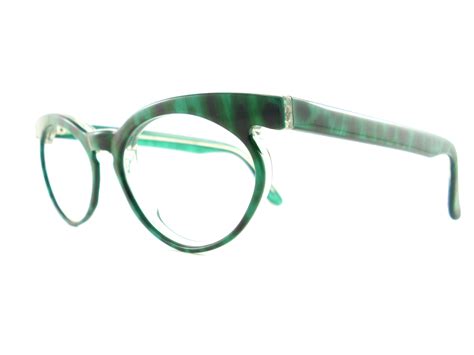 Vintage Eyeglasses Frames Eyewear Sunglasses 50S: VINTAGE GREEN CAT EYE ...