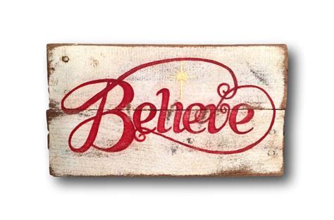 Wood Believe Sign Rustic Christmas Sign Christmas Mantel - Etsy