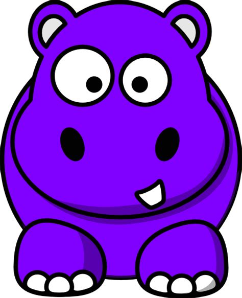 Purple Hippo Clip Art at Clker.com - vector clip art online, royalty ...