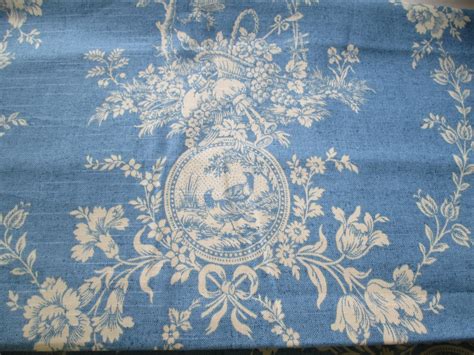 Waverly Toile Fabric Yardage Sky Blue Drapery by MenagerieMall