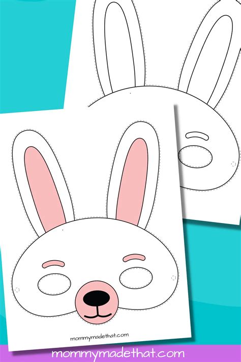 Cute Bunny Rabbit Mask Templates (Free Printables!)