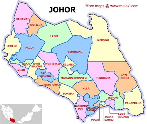 Johor map direction and maps collection information - from singapore to malaysia