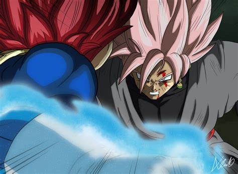 SSG VEGETA VS GOKU BLACK (by me) : r/dbz