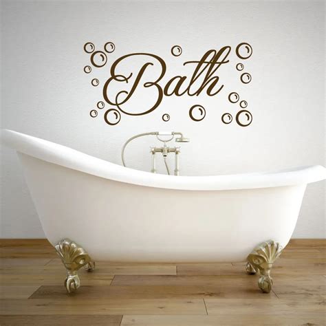 Bubbles And Bath Vinyl Posters Bathroom Wallpapers Bathtub Decals Cleaning Washroom Stickers ...