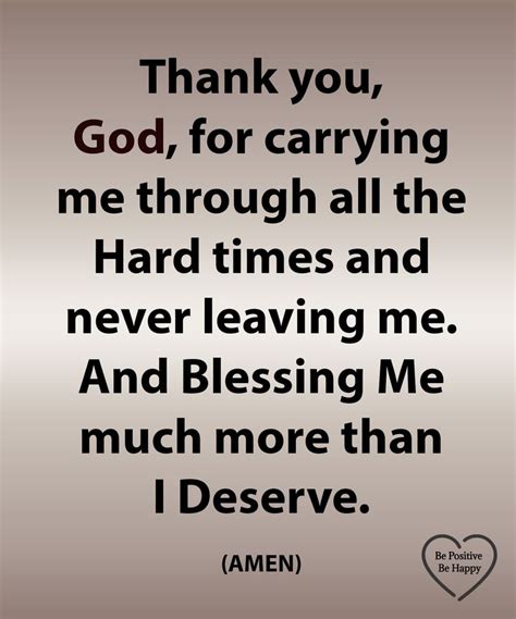 thank you god for carrying me through all the hard times | Thank god quotes, Patience love ...