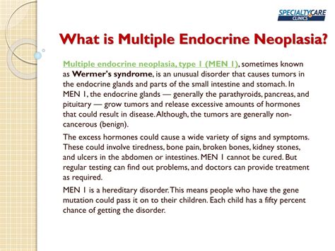 PPT - Multiple Endocrine Neoplasia - Symptoms, Causes, and Treatment PowerPoint Presentation ...